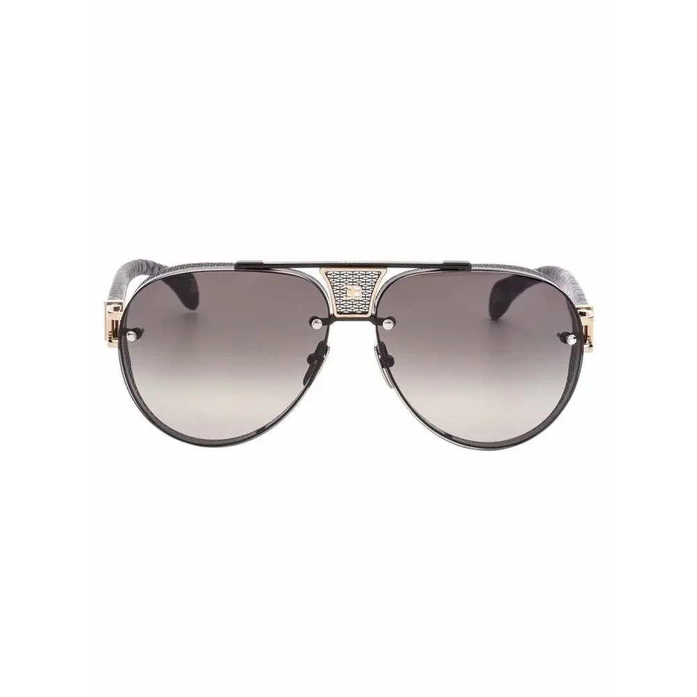 New BUGATTI 05 BK Black Men's Aviator Luxury Sunglasses Authentic
